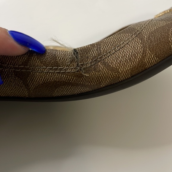 Coach Chelsea Ballet Flats Canvas Leather Toe Cap, Women's Size 6.5 - Picture 9 of 15